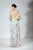 Beside Couture by Gemy - BC 1435 Sheer Corset Bodice Embroidered Gown In White and Yellow