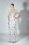Beside Couture by Gemy - BC 1435 Sheer Corset Bodice Embroidered Gown In White and Yellow