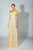 Beside Couture by Gemy - BC 1436 Contrast Sequined Off Shoulder Gown In Yellow