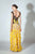 Beside Couture by Gemy - BC 1437 Contrast Embroidered Cap Sleeve Gown In Yellow and Black