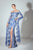 Beside Couture by Gemy - BC 1449 Lace V-Neck Dress with Slit In Blue