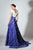 Beside Couture by Gemy - BC 1450 V-Neck A-Line Evening Gown In Blue