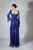 Beside Couture by Gemy - BC 1451 Sequined Long Sleeves Gown with Slit In Blue