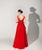 Beside Couture by Gemy - BC 1459 Applique Deep V-neck A-line Gown In Red