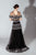 Beside Couture by Gemy - BC 1466 Dotted Tulle Lace A-line Dress In Black