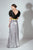 Beside Couture by Gemy - BC 1467 Deep V-neck Sequined Sheath Dress In Black and Silver