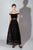 Beside Couture by Gemy - BC 1468 Off-Shoulder Mesh A-line Dress In Black