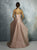 Beside Couture By Gemy - BC1250 Strapless Ribbon Accented Peplum Gown In Pink