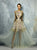 Beside Couture By Gemy - BC1255 Embroidered Contrast Organza Gown In Pink and Yellow
