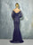Beside Couture By Gemy - BC1270 Lace Embroidered Sheer Off Shoulder Dress In Blue