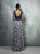 Beside Couture By Gemy - BC1273 Floral Printed Lace V-neck Dress In Blue and Print