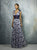 Beside Couture By Gemy - BC1273 Floral Printed Lace V-neck Dress In Blue and Print