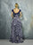 Beside Couture By Gemy - BC1274 Floral Applique High Low Ruffled Dress In Blue and Print