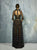 Beside Couture By Gemy - BC1279 Lace Quarter Length Sleeve Dress In Black and Neutral