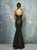 Beside Couture By Gemy - BC1280 Lace Semi-Sweetheart Mermaid Dress In Black and Neutral