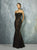 Beside Couture By Gemy - BC1280 Lace Semi-Sweetheart Mermaid Dress In Black and Neutral