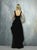 Beside Couture By Gemy - BC1281 T + LS V Neck Top With Lace Skirt In Black