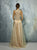 Beside Couture By Gemy - BC1295 Embroidered Peplum Organza A-line Gown In Neutral