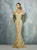 Beside Couture By Gemy - BC1296 Wide Ruffled Shoulder Mermaid Gown In Neutral