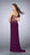 La Femme - Sultry Sleeveless Illusion V-Neck Beaded Jersey Dress 23935 in Purple