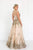 Elizabeth K - GL1590 Embellished Ballgown With Sheer Bolero In Nude