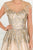 Elizabeth K - GL1590 Embellished Ballgown With Sheer Bolero In Nude