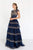 Elizabeth K - GL1591 Bejeweled Halter Ballgown With Bolero In Blue