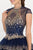 Elizabeth K - GL1591 Bejeweled Halter Ballgown With Bolero In Blue