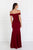 Elizabeth K - GL1593 Jersey Sweetheart Cold Shoulders Mermaid Gown In Red