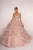 Elizabeth K - GL2517 Bead Embellished Ruffled Ballgown In Purple