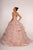 Elizabeth K - GL2517 Bead Embellished Ruffled Ballgown In Purple