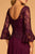 Elizabeth K - GL2521 Embellished V-Neck Quarter Length Sleeves Gown In Purple