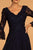 Elizabeth K - GL2521 Embellished V-Neck Quarter Length Sleeves Gown In Blue