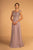 Elizabeth K - GL2523 Embellished Illusion Scoop Chiffon A-line Dress In Purple