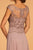 Elizabeth K - GL2523 Embellished Illusion Scoop Chiffon A-line Dress In Purple