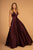 Elizabeth K - GL2532 Sleeveless Deep V-Neck Satin Ballgown In Red
