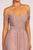 Elizabeth K - GL2550 Pleated Off-Shoulder Chiffon A-line Dress In Pink