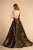 Elizabeth K - GL2581 Allover Sequin Sexy Open Back A-Line Gown In Gold