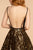 Elizabeth K - GL2581 Allover Sequin Sexy Open Back A-Line Gown In Gold