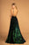 Elizabeth K - GL2581 Allover Sequin Sexy Open Back A-Line Gown In Green