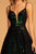 Elizabeth K - GL2581 Allover Sequin Sexy Open Back A-Line Gown In Green