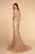 Elizabeth K - GL2585 Glitter Sequined Off-Shoulder Gown In Pink and Gold