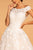 Elizabeth K Bridal - GL2596 Scalloped Bateau Neck Lace Ballgown In White