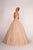 Elizabeth K - GL2600 Beaded Ballgown with Sheer Bolero In Pink