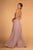 Elizabeth K - GL2605 Lace Halter Chiffon A-line Dress In Pink
