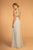 Elizabeth K - GL2605 Lace Halter Chiffon A-line Dress In Green