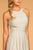 Elizabeth K - GL2605 Lace Halter Chiffon A-line Dress In Green