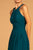 Elizabeth K - GL2605 Lace Halter Chiffon A-line Dress In Green