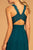 Elizabeth K - GL2605 Lace Halter Chiffon A-line Dress In Green