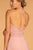 Elizabeth K - Pleated Lace Trimmed Chiffon A-line Dress GL2606 In Pink
